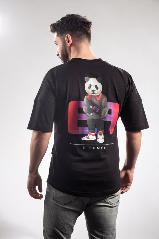 E-Fumée T-Shirt Oversize Männer mit Panda Muster